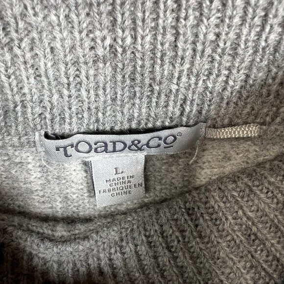Toad&co Wool Knit Skirt Side Slit Gray Women’s Size Large‎ - Picture 4 of 8